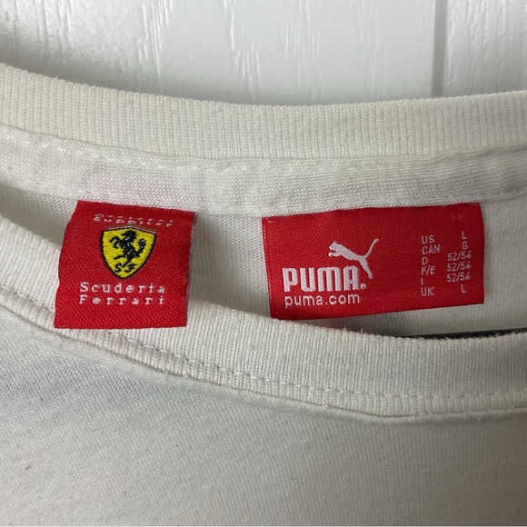 Puma Ferrari Men’s White T-Shirt Campione Del Mondo, Size L (Pre-Owned) - Picture 6 of 14